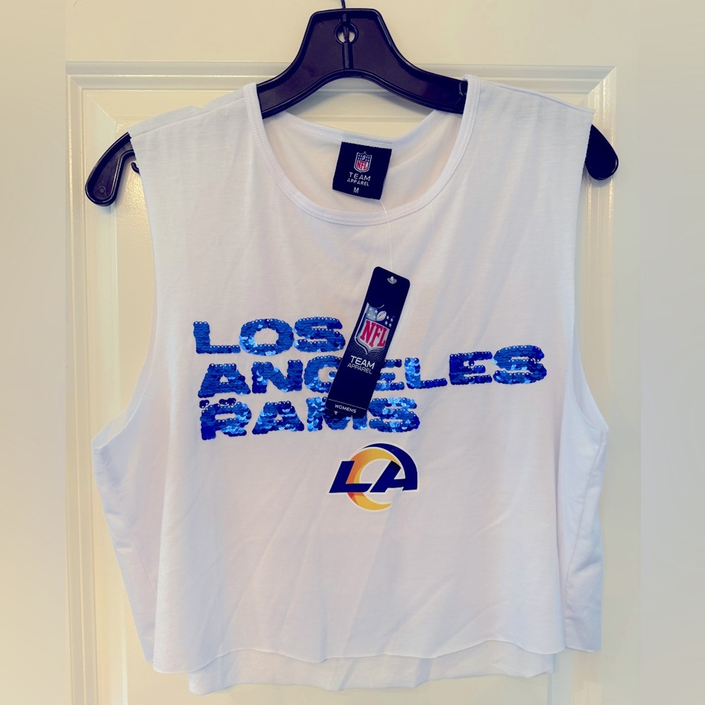 NWT Los Angeles Rams Crop Sleeveless Top, Women’s size Medium